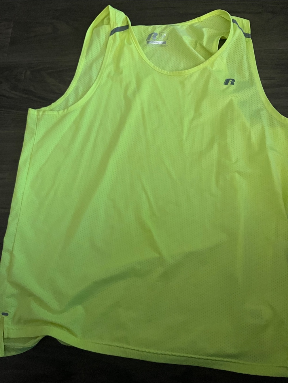 Russell Athletic Neon Yellow Mesh Athletic Tank Top